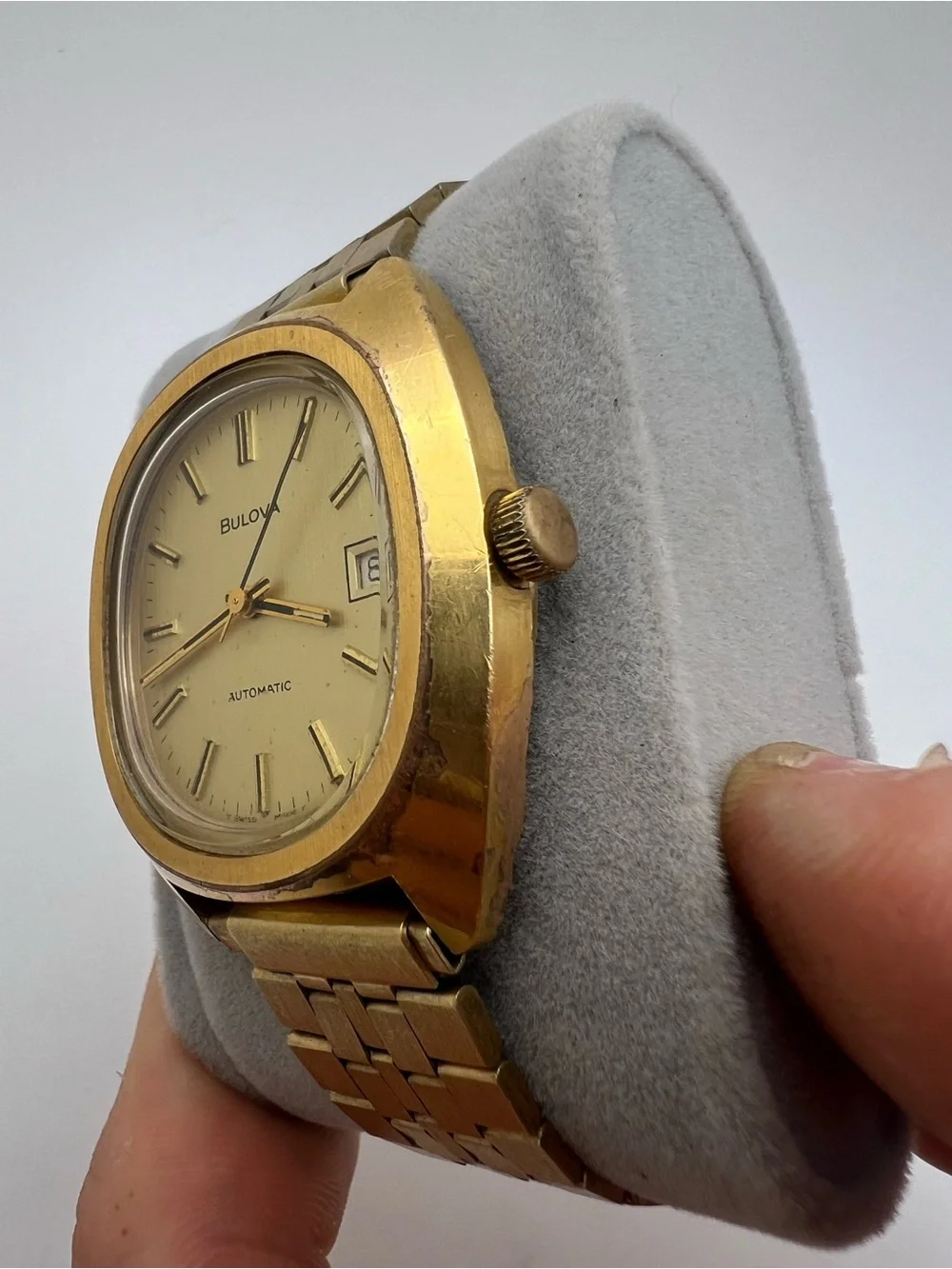 Bulova Gold-Tone Men's Automatic Watch with gold Dial